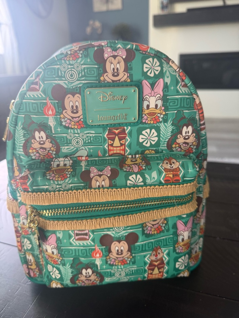 NWT Disney Mickey and Friends AOP Tiki Loungefly Backpack LE 1 of 1000